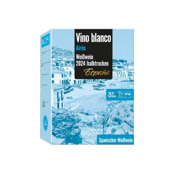 Vino Blanco Airén 3-l-Bag-in-Box halbtrocken,...
