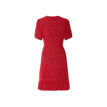 esmara® Damen Kleid, mit V-Ausschnitt (Rot, M (40/42)) - B-Ware neuwertig