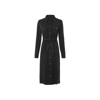 esmara® Damen Blusenkleid, mit Seitenschlitzen (Schwarz, 38) - B-Ware neuwertig