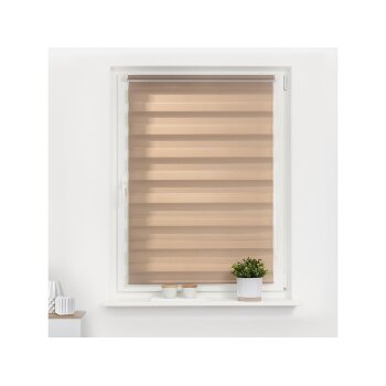 Lichtblick Duo Rollo Klemmfix, ohne Bohren, ab 45 x 150 cm (Taupe, 120x150 cm) - B-Ware neuwertig