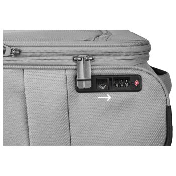 TOPMOVE® Trolley-Koffer, mit Zahlenschloss, 35 L, grau - B-Ware sehr gut