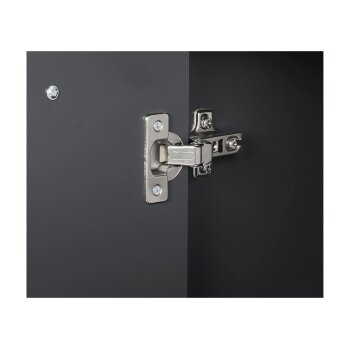 LIVARNO home Bad-Seitenschrank, in Wellenoptik, anthrazit - B-Ware sehr gut