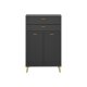 LIVARNO home Bad-Seitenschrank, in Wellenoptik, anthrazit - B-Ware sehr gut