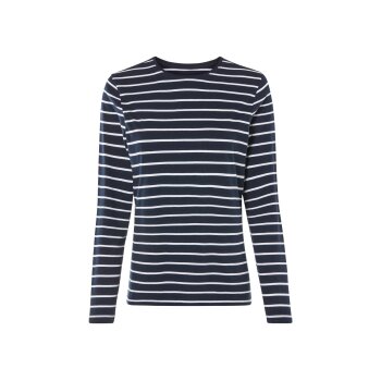 esmara® Damen Pyjama, aus reiner Baumwolle (navy gestreift, S(36/38)) - B-Ware neuwertig