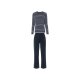 esmara® Damen Pyjama, aus reiner Baumwolle (navy gestreift, S(36/38)) - B-Ware neuwertig