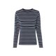 esmara® Damen Pyjama, aus reiner Baumwolle (navy gestreift, S(36/38)) - B-Ware neuwertig