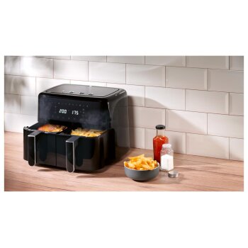 SILVERCREST® Doppelzonen-Heißluftfritteuse »SHLFD 2600 B1« - B-Ware sehr gut