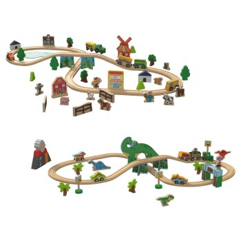 lupilu® Holzeisenbahn-Set »Farm /...