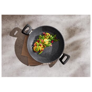 SILVERCREST® Aluguss-Servierpfanne, mit Glasdeckel 28 cm mit Deckel - B-Ware