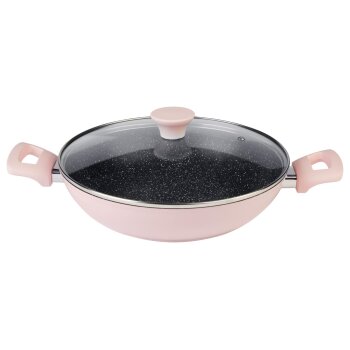 SILVERCREST® Aluguss-Servierpfanne, mit Glasdeckel 28 cm mit Deckel - B-Ware