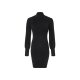 esmara® Damen Strickkleid, mit langen Puffärmeln (Schwarz, M(40/42)) - B-Ware sehr gut