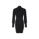 esmara® Damen Strickkleid, mit langen Puffärmeln (Schwarz, M(40/42)) - B-Ware sehr gut