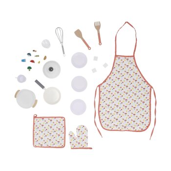 lupilu® Holz-Küche, 3-fach höhenverstellbar, mit bespielbarer Rückseite - B-Ware sehr gut