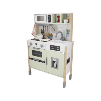 lupilu® Holz-Küche, 3-fach höhenverstellbar, mit bespielbarer Rückseite - B-Ware sehr gut
