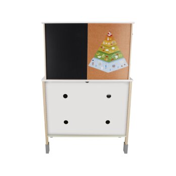 lupilu® Holz-Küche, 3-fach höhenverstellbar, mit bespielbarer Rückseite - B-Ware sehr gut
