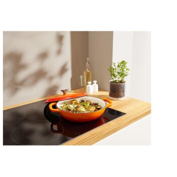 SILVERCREST® Servierpfanne Gusseisen 26 cm / 2,4 Liter (Orange) - B-Ware neuwertig