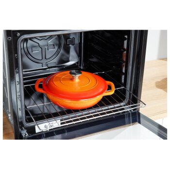 SILVERCREST® Servierpfanne Gusseisen 26 cm / 2,4 Liter (Orange) - B-Ware neuwertig
