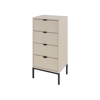 LIVARNO home Kommode, mit Lamellenoptik, sandbeige - B-Ware neuwertig