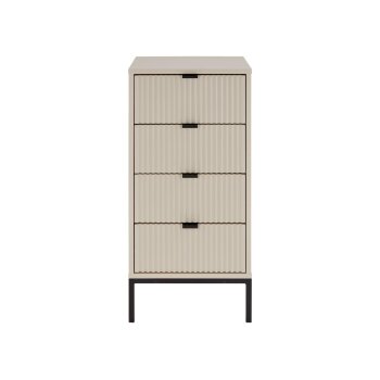 LIVARNO home Kommode, mit Lamellenoptik, sandbeige - B-Ware neuwertig