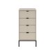 LIVARNO home Kommode, mit Lamellenoptik, sandbeige - B-Ware neuwertig