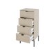 LIVARNO home Kommode, mit Lamellenoptik, sandbeige - B-Ware neuwertig