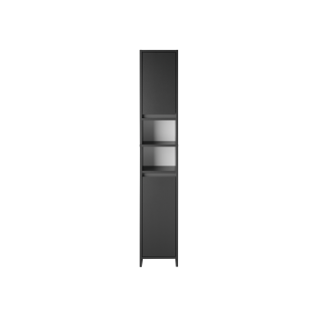 LIVARNO home Badezimmer-Hochschrank Oslo, anthrazit - B-Ware neuwertig
