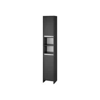 LIVARNO home Badezimmer-Hochschrank Oslo, anthrazit - B-Ware neuwertig
