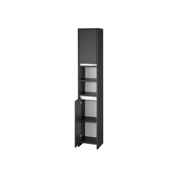 LIVARNO home Badezimmer-Hochschrank Oslo, anthrazit - B-Ware neuwertig