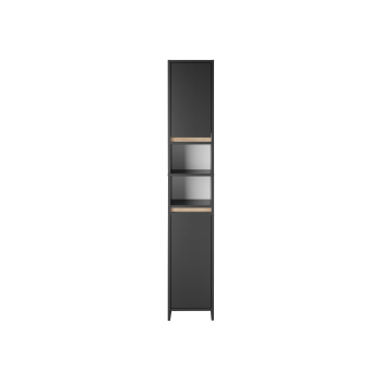 LIVARNO home Badezimmer-Hochschrank Oslo, anthrazit - B-Ware neuwertig
