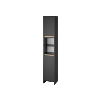 LIVARNO home Badezimmer-Hochschrank Oslo, anthrazit - B-Ware neuwertig