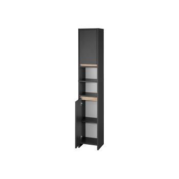 LIVARNO home Badezimmer-Hochschrank Oslo, anthrazit - B-Ware neuwertig