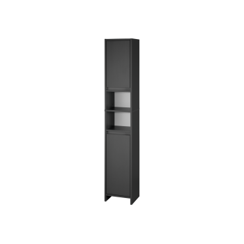 LIVARNO home Badezimmer-Hochschrank Oslo, anthrazit - B-Ware neuwertig