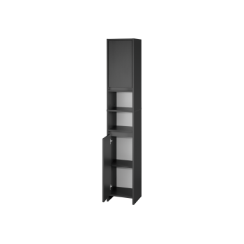 LIVARNO home Badezimmer-Hochschrank Oslo, anthrazit - B-Ware neuwertig