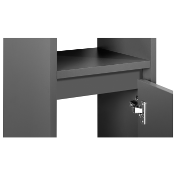 LIVARNO home Badezimmer-Hochschrank Oslo, anthrazit - B-Ware neuwertig