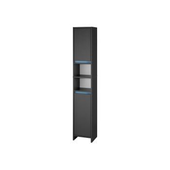 LIVARNO home Badezimmer-Hochschrank Oslo, anthrazit - B-Ware neuwertig