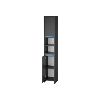 LIVARNO home Badezimmer-Hochschrank Oslo, anthrazit - B-Ware neuwertig