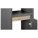 LIVARNO home Badezimmer-Hochschrank Oslo, anthrazit - B-Ware neuwertig