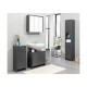 LIVARNO home Badezimmer-Hochschrank Oslo, anthrazit - B-Ware neuwertig