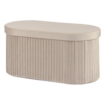 LIVARNO® Sitzbank aus weichem Samt (Beige) - B-Ware sehr gut