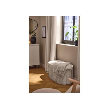 LIVARNO® Sitzbank aus weichem Samt (Beige) - B-Ware sehr gut