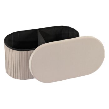 LIVARNO® Sitzbank aus weichem Samt (Beige) - B-Ware sehr gut