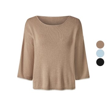 esmara® Damen Strickpullover, mit 3/4-Ärmeln -...