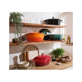 SILVERCREST® Gusseisen-Bräter, 29 cm / 4.8 L, grün - B-Ware sehr gut