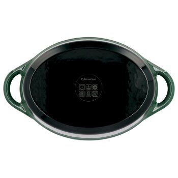 SILVERCREST® Gusseisen-Bräter, 29 cm / 4.8 L, grün - B-Ware sehr gut