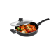 SILVERCREST® Sauteuse Alu Noir Ø 28 cm mit Gegengriff und Glasdeckel - B-Ware neuwertig
