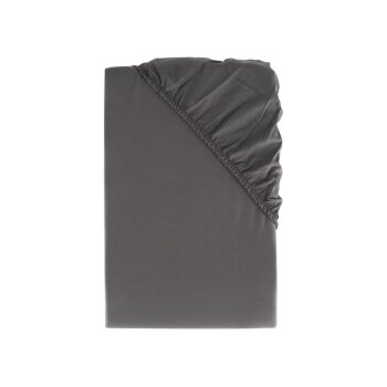 LIVARNO home Perkal-Spannbettlaken, 180-200 x 200 cm (Dunkelgrau) - B-Ware neuwertig