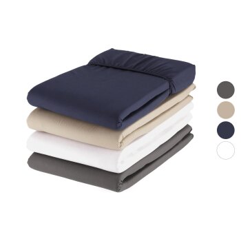 LIVARNO home Perkal-Spannbettlaken, 140-160 x 200 cm -...