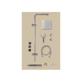 LIVARNO® Überkopfbrauseset, mit Thermostat und Regenduschkopf - B-Ware neuwertig