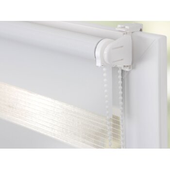 Lichtblick Duo-Rollo Klemmfix, ohne Bohren, verspannt, blickdicht, ab 45 x 150 cm (Weiß, 70 x 150 cm) - B-Ware neuwertig