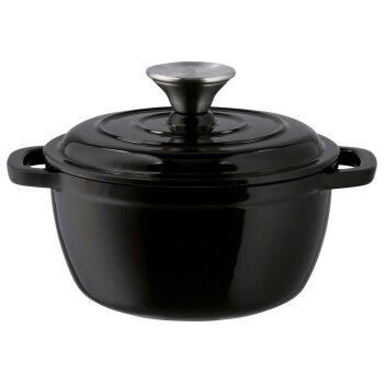 SILVERCREST® Premium-Gusseisentopf, mit Drop-System 16 cm / 1,3 Liter (Schwarz) - B-Ware sehr gut